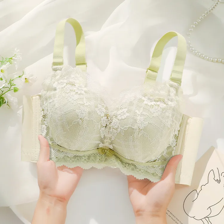 镇店之宝! 加厚蕾丝内衣女小胸聚拢平胸显大文胸无钢圈上托收副乳