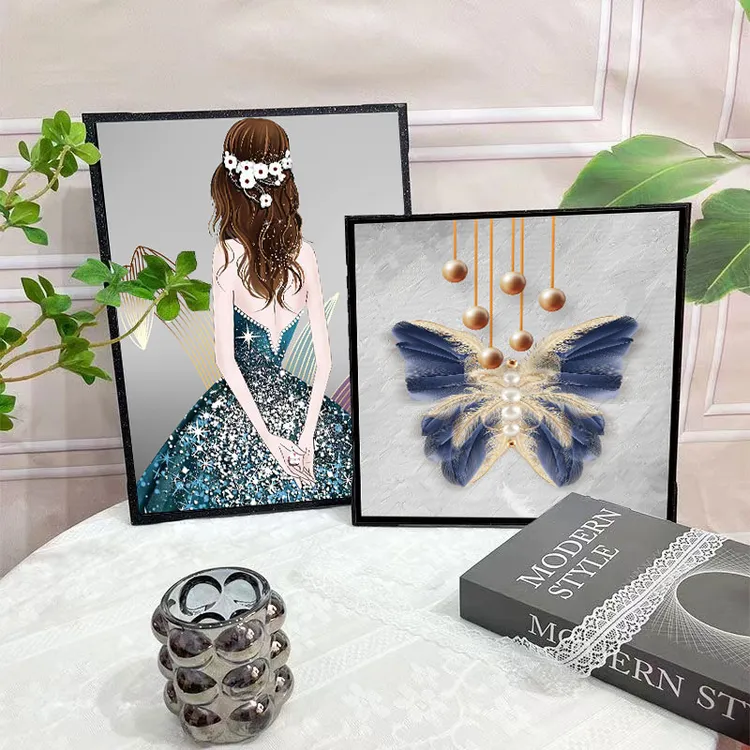 代简约设计装饰画电视柜女孩餐厅客厅卧室沙发背景家居摆画鞋柜