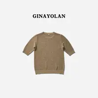 GINAYOLAN/瑾颜 | 原创轻奢水晶纱线休闲优雅套衫短袖气质夏季