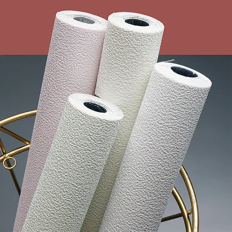 硅藻泥壁纸自粘防水防潮防霉服装店背景墙纯白色墙纸墙布自贴家用