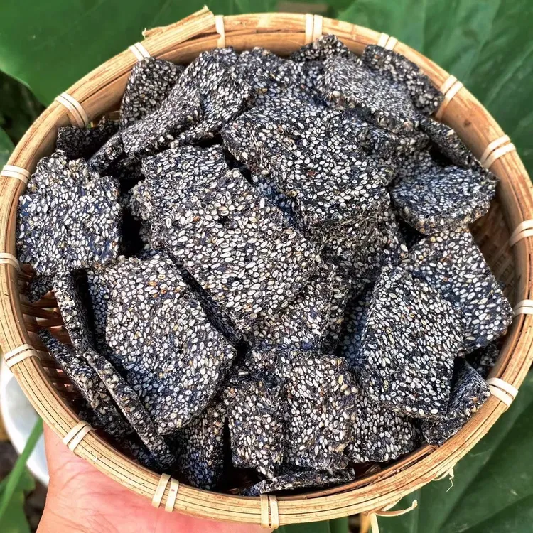 安徽特产手工黑芝麻糖花生味芝麻糖