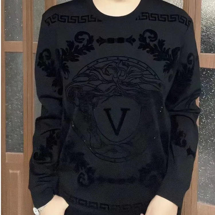 男士冬季植绒工艺卫衣5018