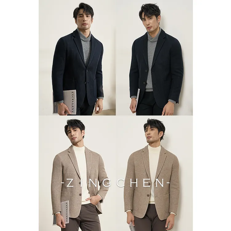 【高定抗皱羊毛】ZINGCHEN男士平驳领休闲西服西装秋冬外套