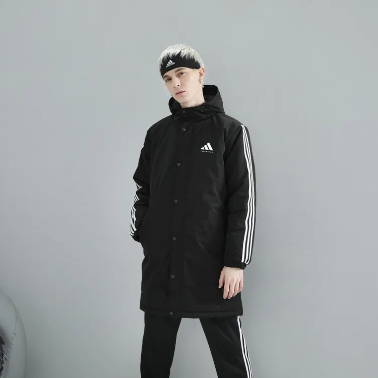 adidas/阿迪达斯保暖运动连帽长款冬季棉服加厚ADIPK02T【凤鸟】