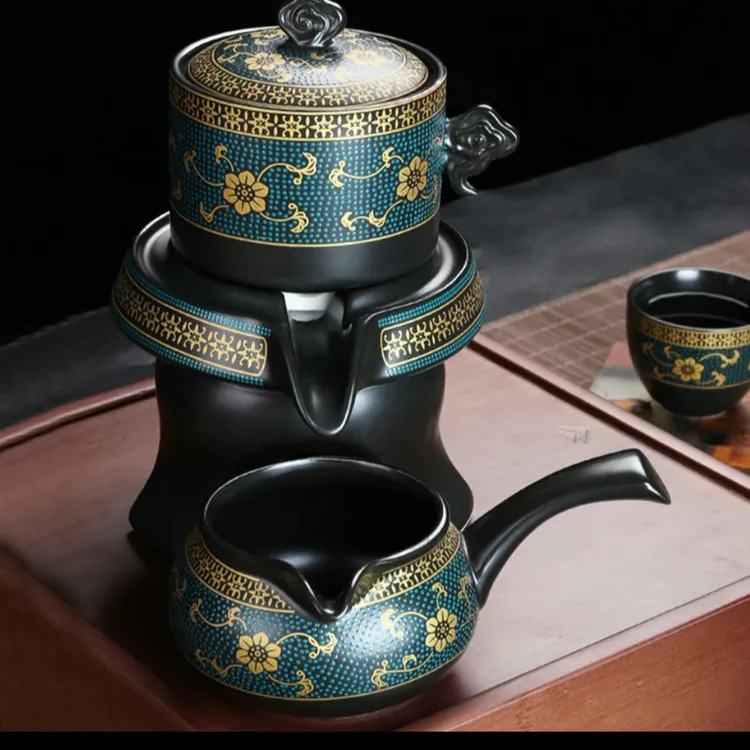 懒人石墨半自动功夫具陶瓷套装办公网红轻奢高档茶具