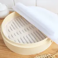 洁思奥蒸馍不沾屉布家用硅胶蒸笼布不粘圆形馒头包子蒸笼垫防粘