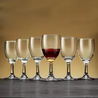 【6只装】家用加厚无铅高脚杯红酒杯酒店二两多白酒啤酒杯葡萄酒杯