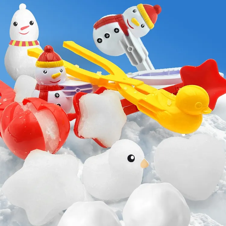 儿童夹雪球雪球夹子模具玩雪工具冬天雪地玩具小鸭子夹雪器打雪仗