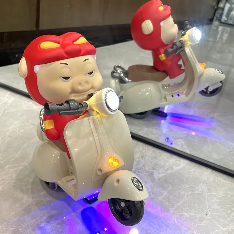 YONGSHUO/永烁电动特技摩托车360度旋转三轮车音乐炫舞儿童玩具车