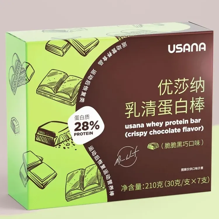 葆婴USANA优莎纳乳清蛋白棒草莓酸奶脆脆黑巧海盐芝士味饱腹健身