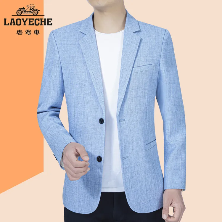 LAOYECHE/老爷车春秋季新款男士西装外套修身西服薄款休闲上衣男