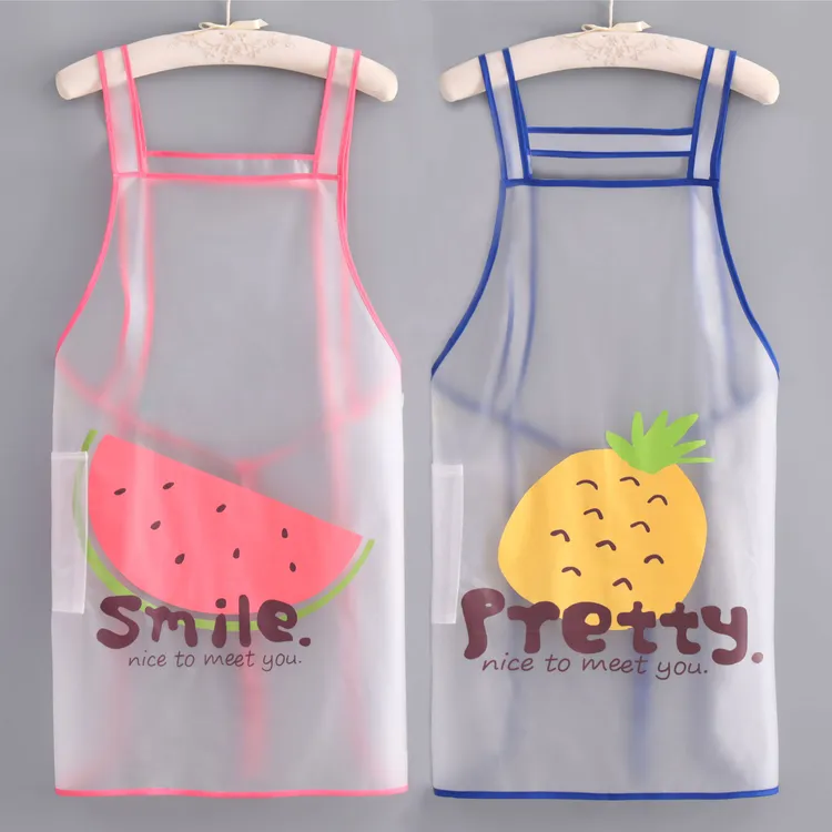 透明围裙家用厨房新款TPU防水防油免洗围腰餐饮专用工作服做饭