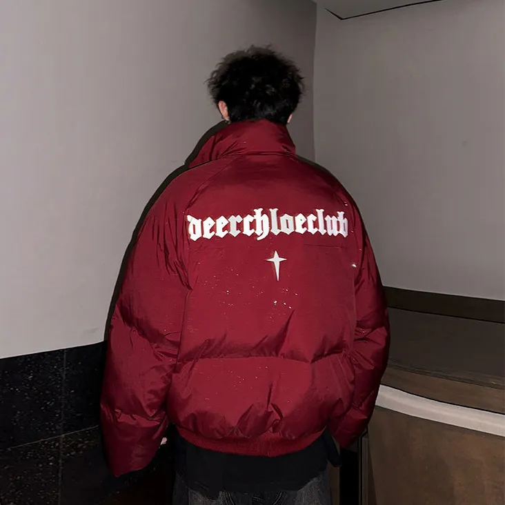 美式短款棉服男款冬季立领棉衣外套情侣宽松加厚保暖面包服潮