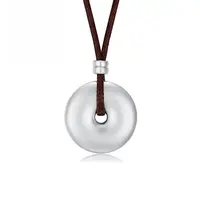 吊坠足银皮质 足银999平安扣项链吊坠纯银古法实心挂坠素款银制品