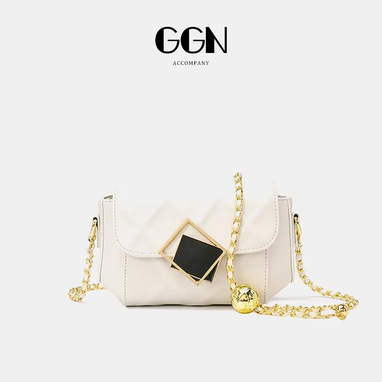 GGN2025流行女神斜挎小包真皮牛皮女士链条包包时尚百搭小众女包