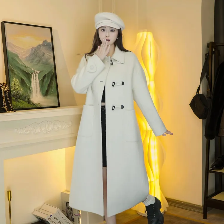 【绵绵软糖】CCII2024新款牦牛绒大衣时尚气质中长款双面呢秋冬