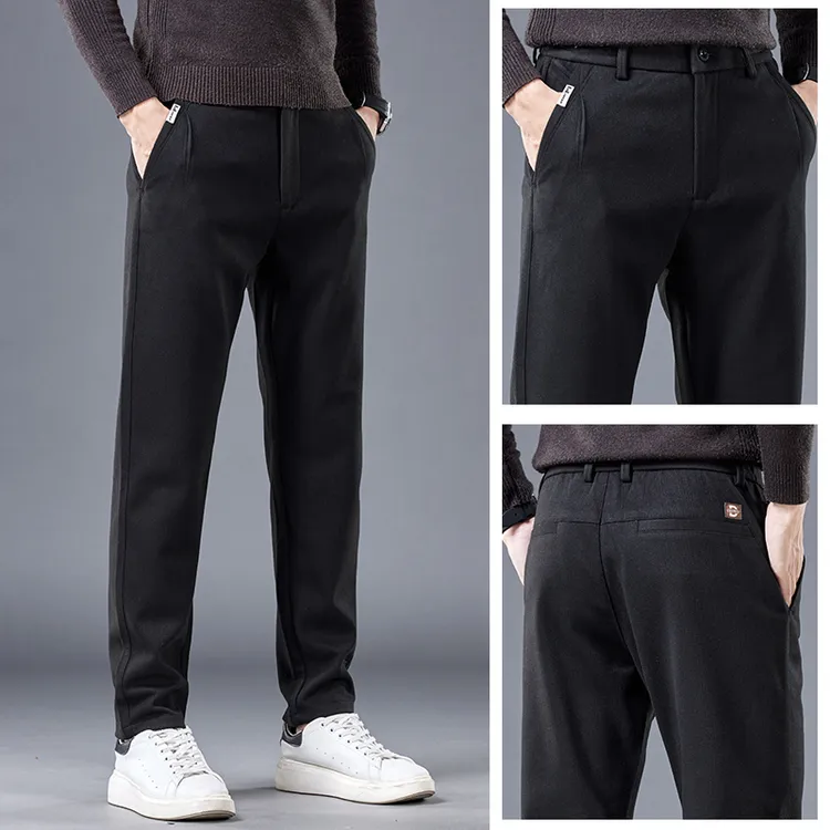景君澜弹力舒适休闲裤男士春夏季商务宽松直筒男装潮流百搭长裤子