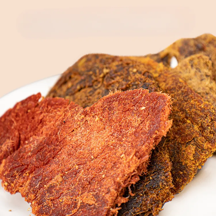 蓝黛厚切手撕猪肉干香辣小包装五香甄选猪肉脯独立包装手撕猪肉条