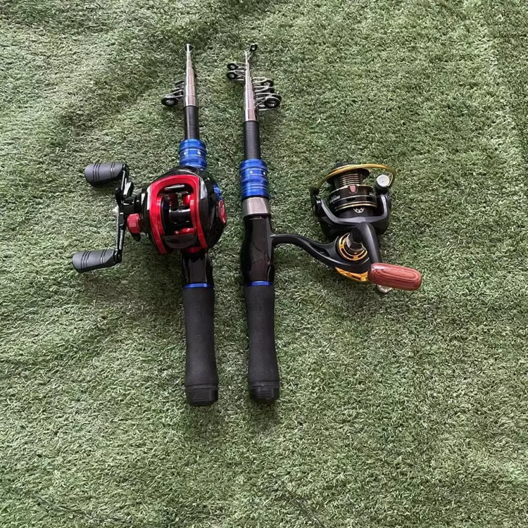 伸缩迷你路亚竿路滑竿