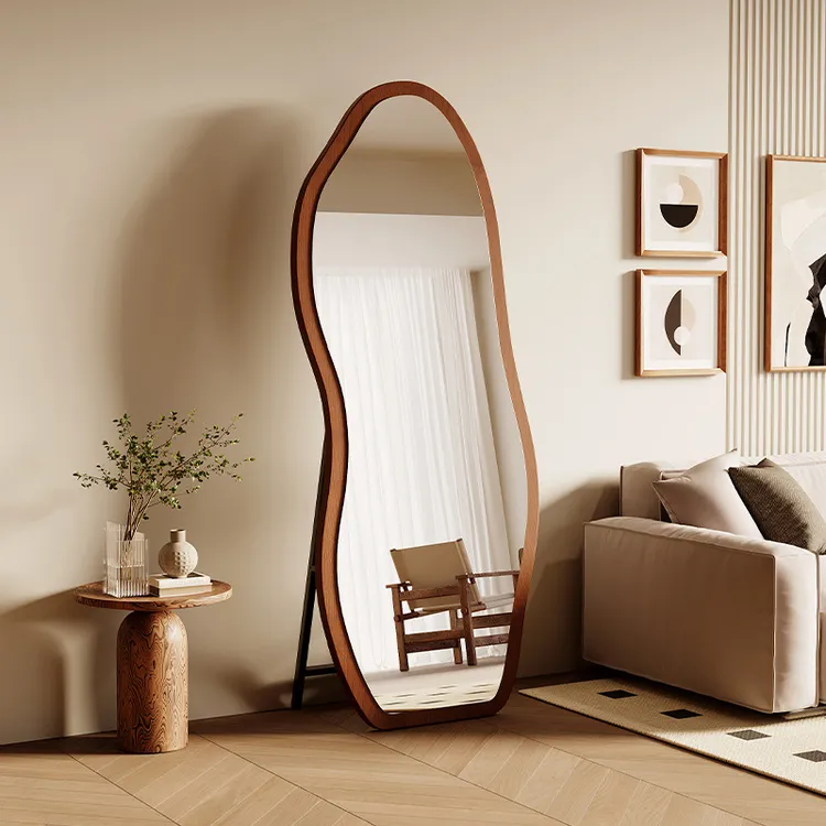 新疆包邮中古全身镜落地镜家用穿衣镜可挂墙异形镜子女生卧室高级