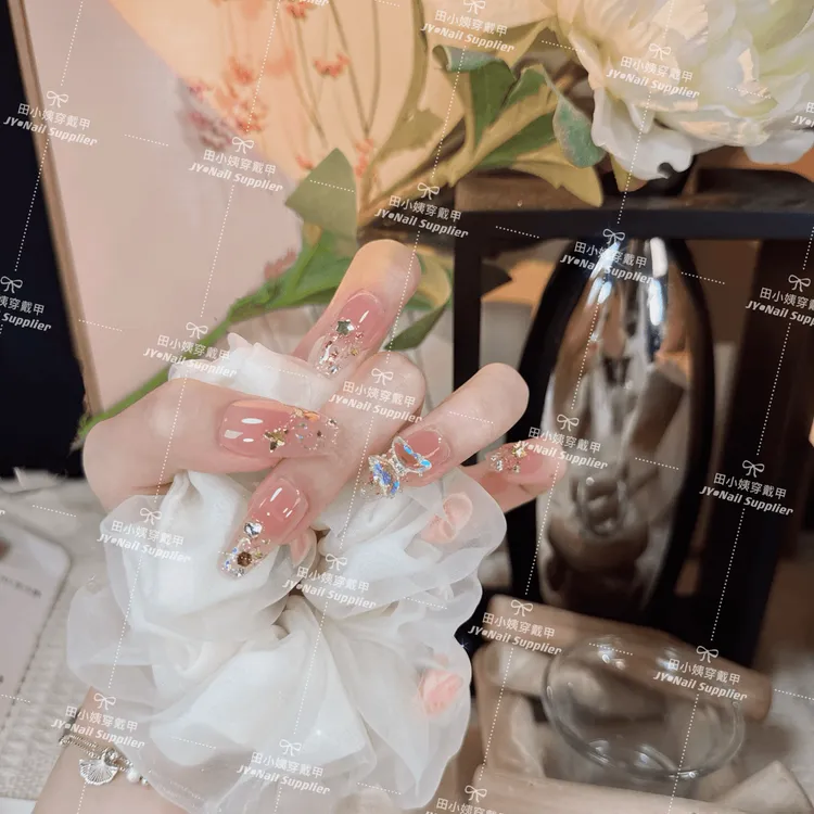 【游蝶乐园】新款高级感穿戴甲成品新娘婚甲ins指甲贴片显白美甲