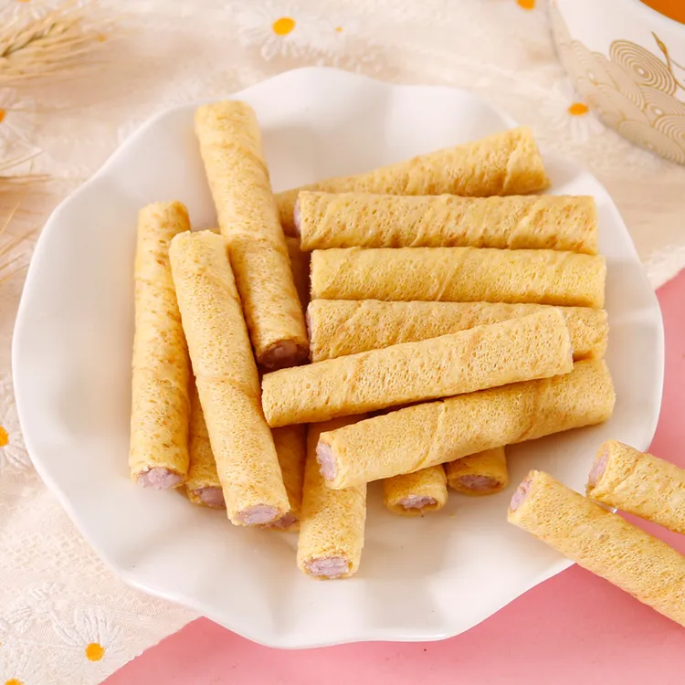 【买1箱送1箱】香芋牛奶蛋卷零食酥脆蛋卷夹心网红爆休闲蛋卷饼干