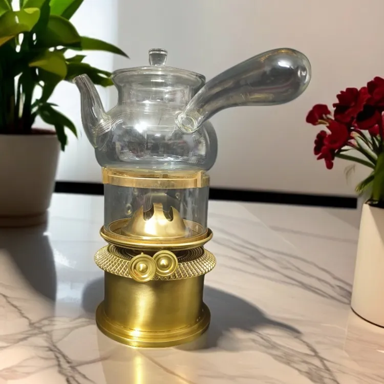 屋檐迷你煮茶器一字芯空气灯烧茶炉手工轻奢复古