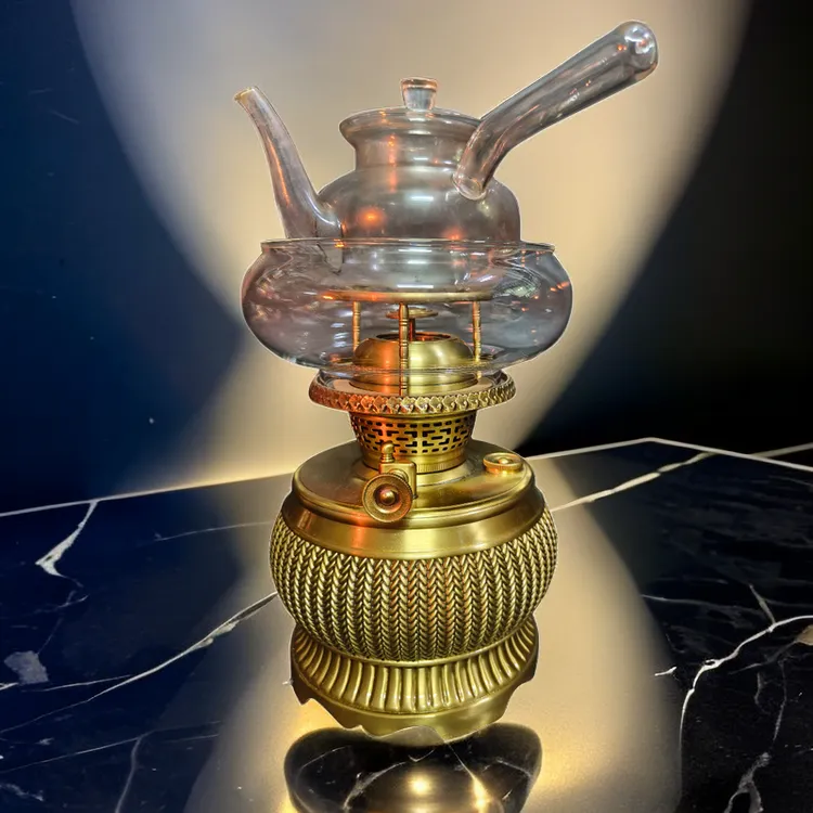 麦穗圆芯空气灯铜茶灯茶具烧茶炉