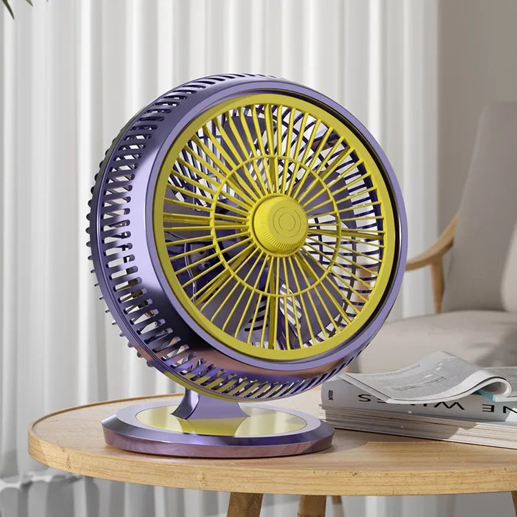 【清凉一夏】紫色5叶摇头插电风扇台式循环扇电风扇桌面办公室宿舍