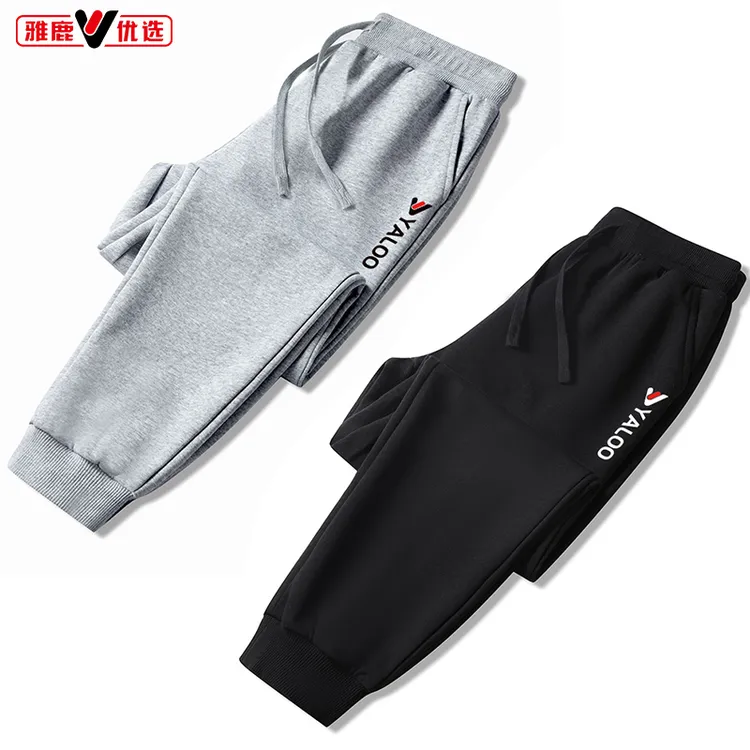 雅鹿优选男女同款春秋款棉卫裤新品直筒显瘦百搭运动时尚男休闲裤