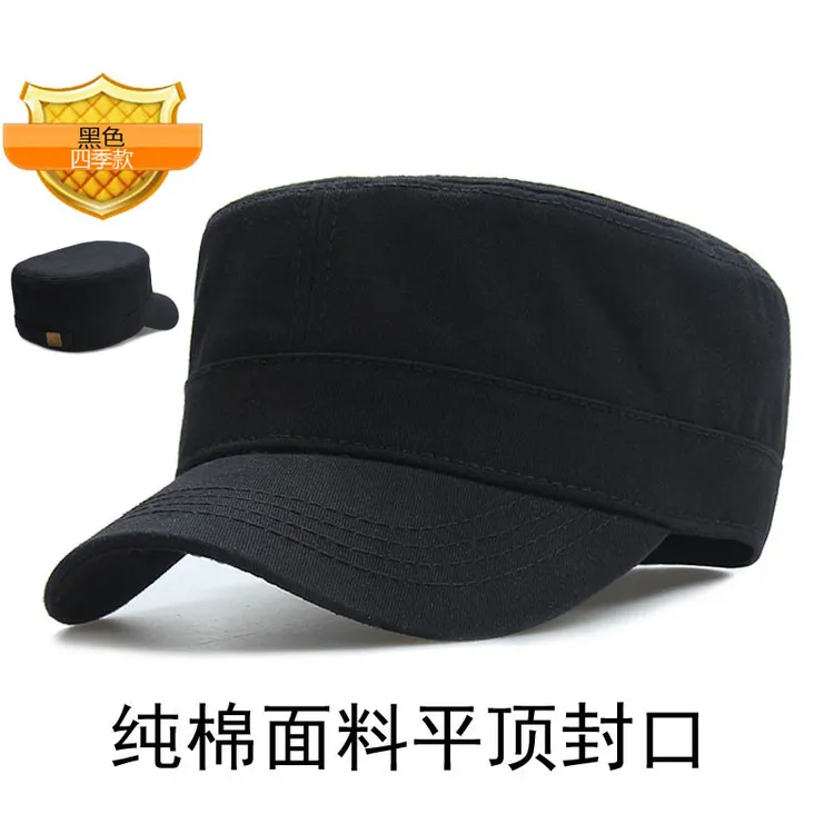 春秋冬季男士中年全封口平顶帽子鸭舌户外休闲潮牌运动遮阳