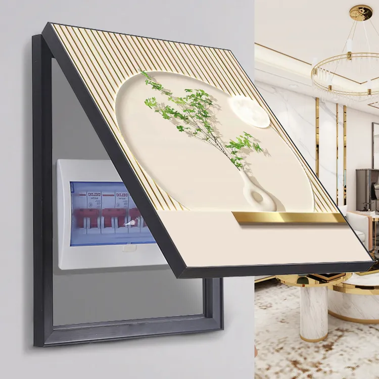 竖版电表箱装饰画玄关现代清新简约配电箱颜值艺术免打孔遮挡挂画