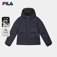 【流光风】FILA斐乐女士羽绒服2025冬季新款休闲简约基础连帽外套F1
