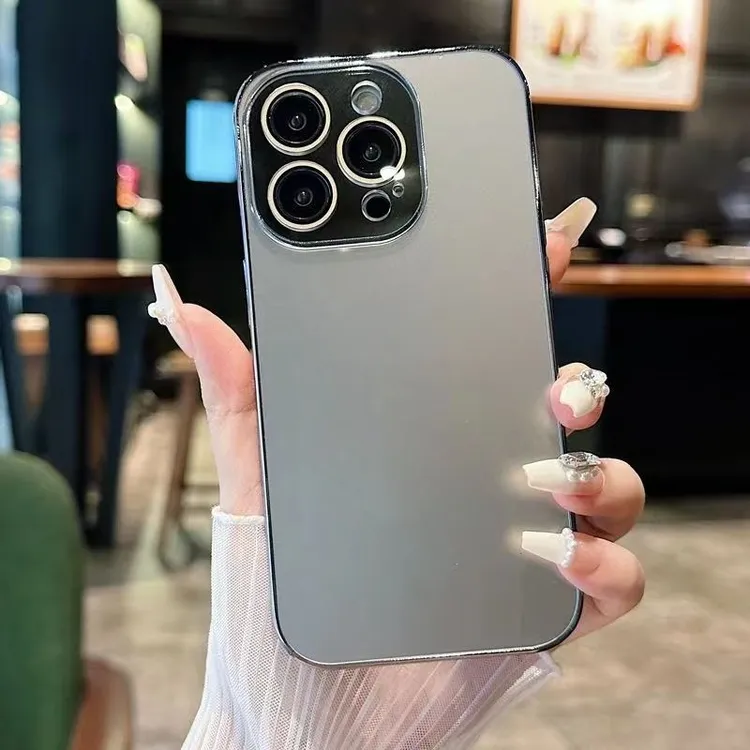 高端苹果15promax手机壳电镀磨砂iPhone14/13/12全包镜头膜11防摔