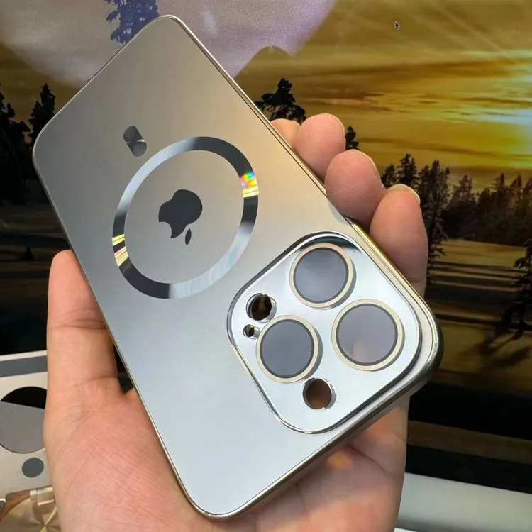 钛金磁吸苹果15promax手机壳自带镜头膜iPhone14/13/12磨砂高级感