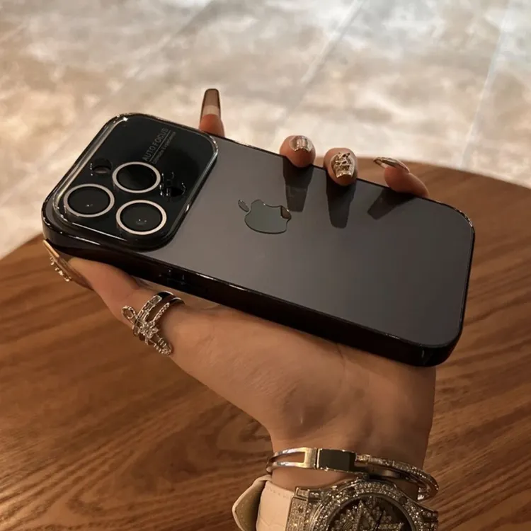 高级感大视窗苹果15promax手机壳自带镜头膜iPhone14/13/12保护套
