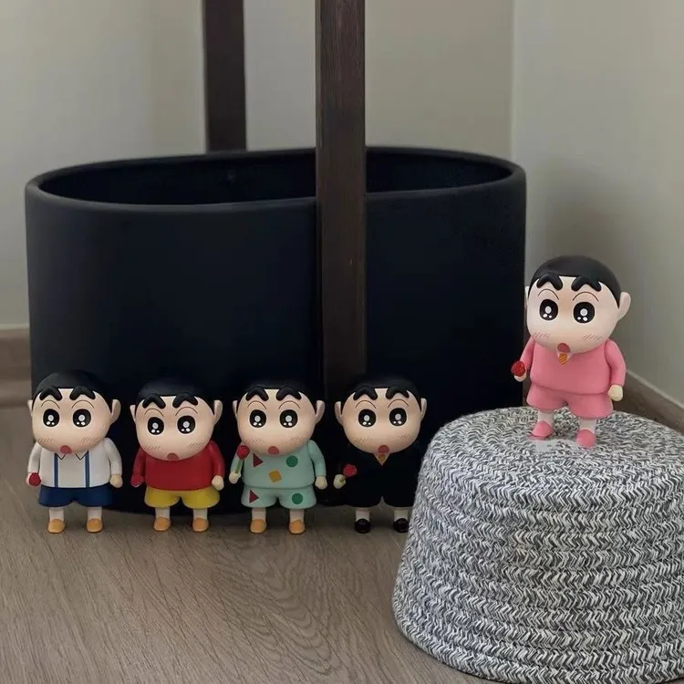 玫瑰花蜡笔小新车载房间摆件玄关桌面可爱生日礼物精致治愈系情侣