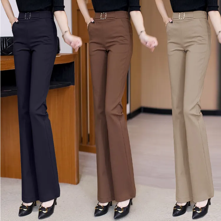 弹力微喇裤女秋冬2025新款爆款西装裤显瘦气质百搭喇叭裤休闲女裤