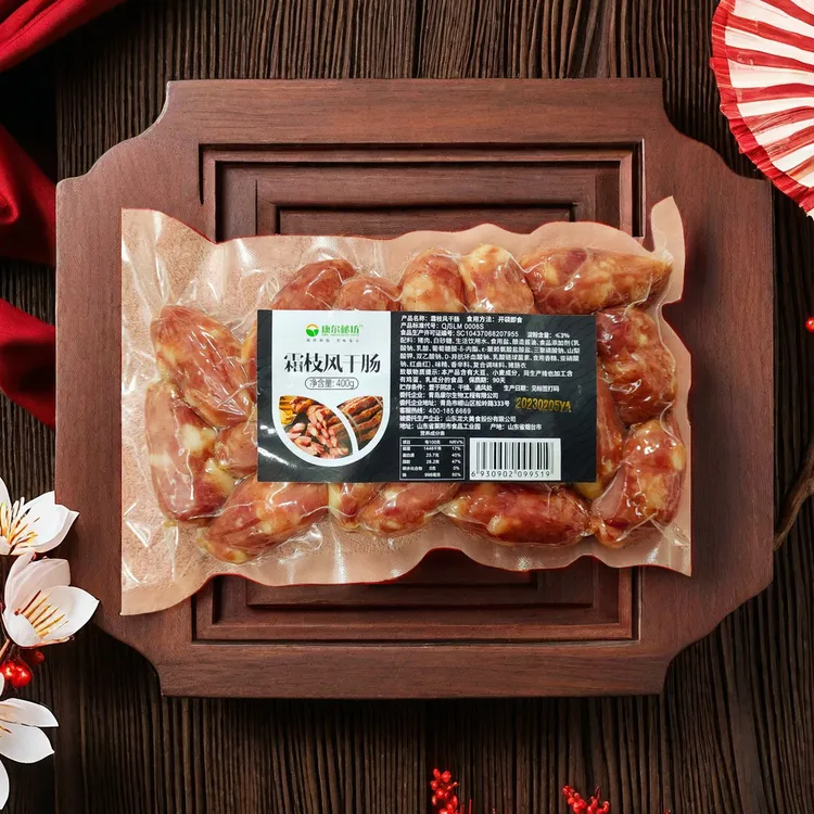 康尔霜枝风干肠400克黑猪肉灌制风干肉肠开袋食用火腿肠腊肠