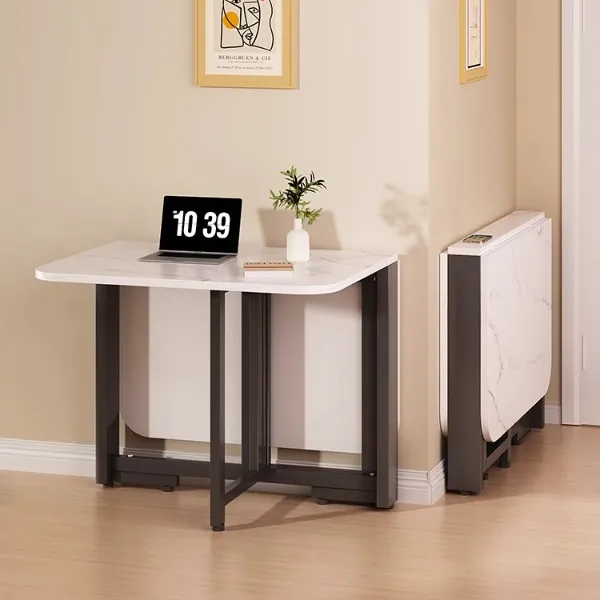 餐桌桌子家用饭桌出租房饭桌长方形可移动餐桌折叠桌子