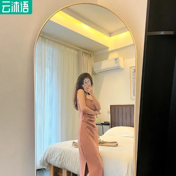 云沐语镜家用镜显瘦穿衣镜镜镜子家用全身镜折叠圆桌