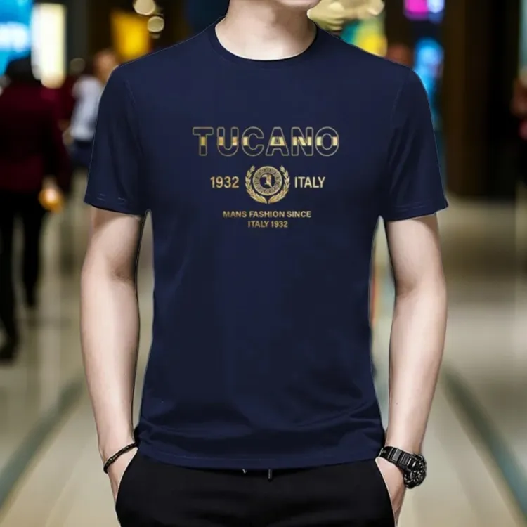 夏季潮流男士爆款纯棉短袖t恤重磅百搭时尚打底衫半袖T恤印花休闲