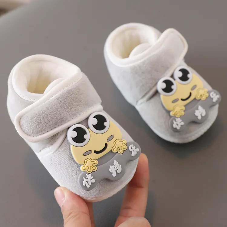 宝宝棉鞋0--3-15个月不掉鞋冬季加绒加厚软底防滑婴儿学步鞋