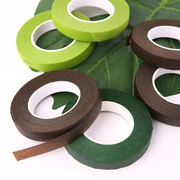 DIY花艺胶带手工材料扎花环缠绕带皱纹纸花束柿柿如意郁金香辅料