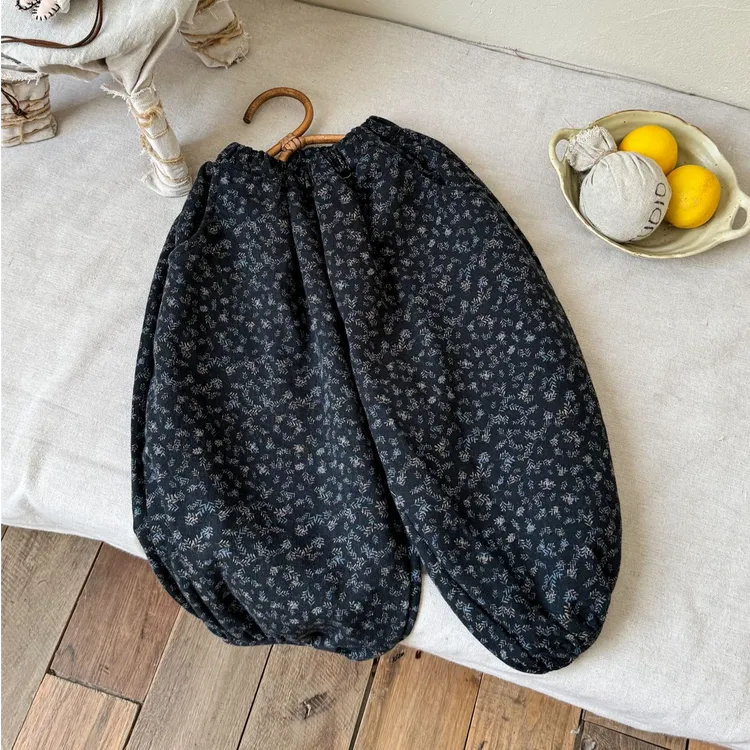 儿童碎花灯笼裤森系25春秋休闲裤韩版宽松ins女童洋气棉布长裤潮