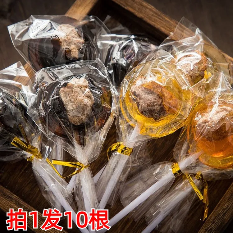 【10枚半价】棒棒糖话梅糖黑糖话梅棒棒糖梅心棒棒糖儿童零食糖果