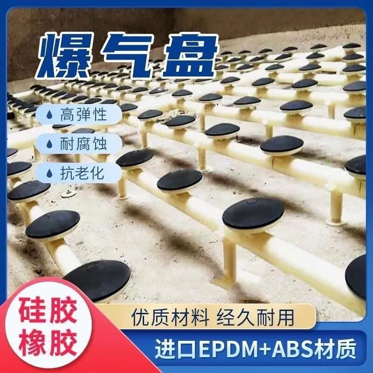 高效微孔曝气盘污水处理爆气头进口优质橡胶膜片盘硅胶污水曝气盘