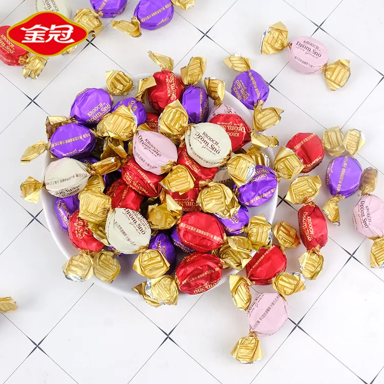 金冠夹心太妃糖双扭焦糖巧克力夹心糖果散称结婚喜糖聚会年货糖果