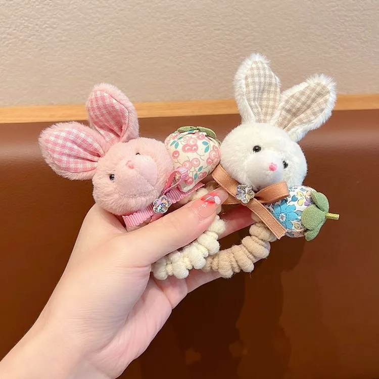 头绳毛绒可爱网红橡皮筋女扎头简约玩偶发圈甜美马尾皮套头饰发绳