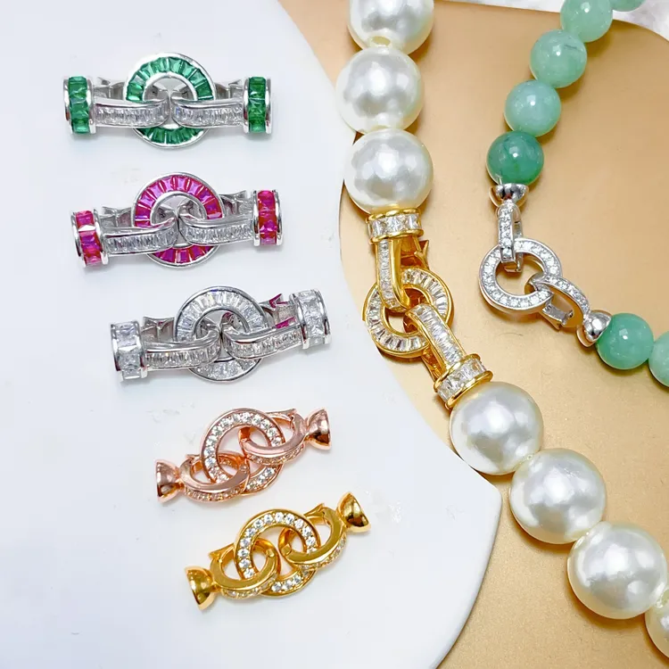 吊坠925银 S925纯银珠链扣配件轻奢珠链扣串珠尾扣手链项链扣搭扣